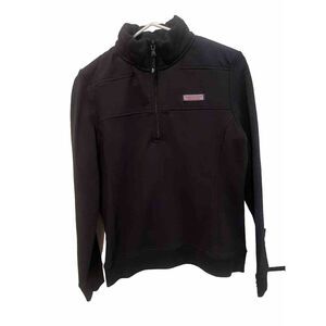 Vineyard Vines Sweater Womens Small Dark Navy Blue Black Quarter Zip Sweatshirt